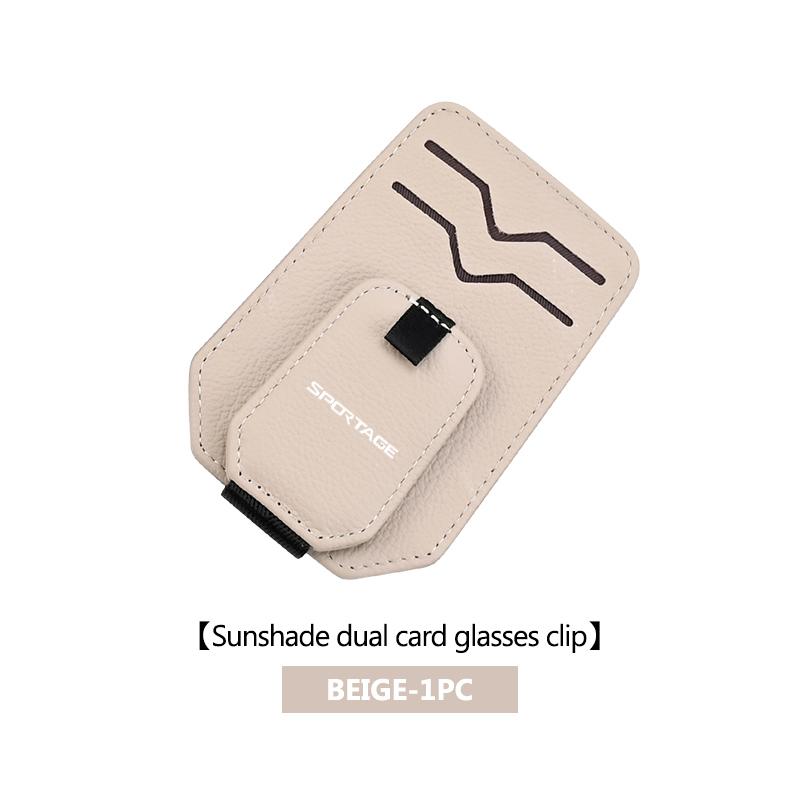 TQCX7 Car Sunglasses Holder Sun Visor Glasses Clip Eyeglasses Hanger Ticket Card Clip For KIA Sportage Rio K5 K2 Optima Cerato Proceed