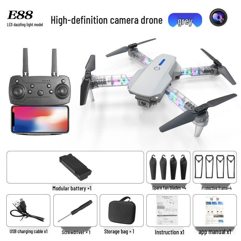 E88 4K Dual Camera Drone for Kids: Aerial Photography Remote Control Quadcopter Toy