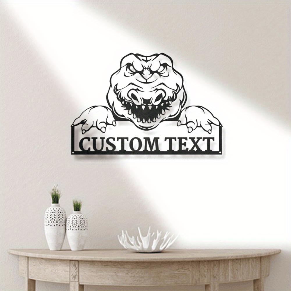 Customizable Alligator Metal Sign Wall Art Personalized Name Home Kitchen Animal Lover Decor
