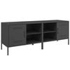 VidaXL TV Furniture 2 Pcs Black 68x39x50.5 Cm Steel, TV Stand, TV Buffet, Multimedia Cabinet, TV Bench, Hi-fi Cabinet 842995