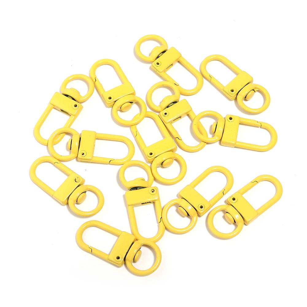 10pcs/lot Colorful Alloy Snap Lobster Clasps Hooks Keychain Findings For DIY Key Chains Necklace Bracelet Accessories Wholesale
