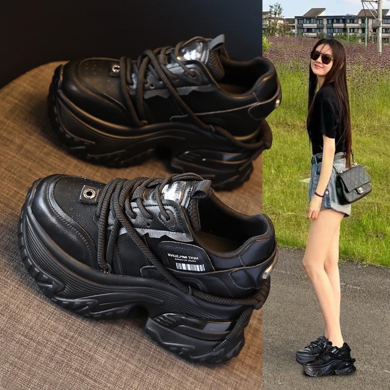 Women's 2024 Autumn Platform Sneakers with Hidden Heel and Soft Sole