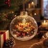 Acryl-Weihnachtskugel-Schmuck Transparenter Schneemann Kristallkugel Weihnachten Hängedekoration