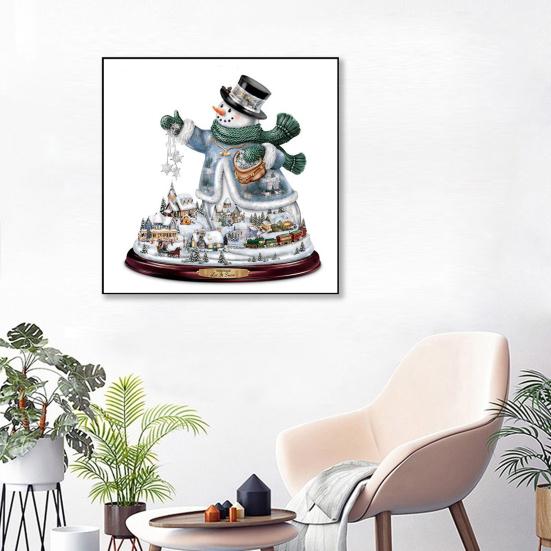 

5D алмазные наборы для рисования Рождественский снеговик с узором для снятия стресса, повышения уверенности, мозаика, стразы, вышивка, наборы для рукоделия