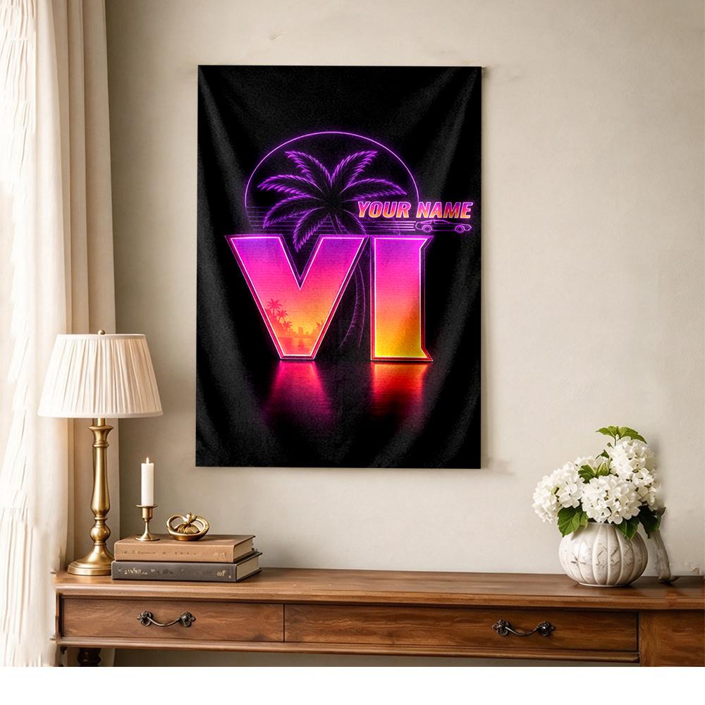 Gta Custom Wall Tapestry Cozy Personalized Tapestry Non-Fading Color Great for Dorm Room Four Seasons Decor Gift for Travel Home Birthdays