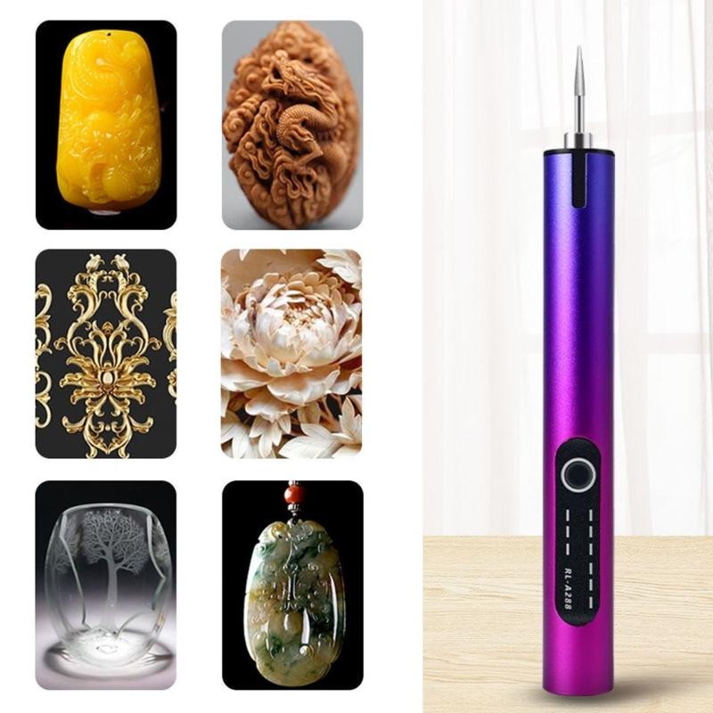 Engraving Machine Intelligent Charging Grinding Pen Electric Engraving Pen 6Bit 6Sand Paper 3.7V Power Rotary Tool