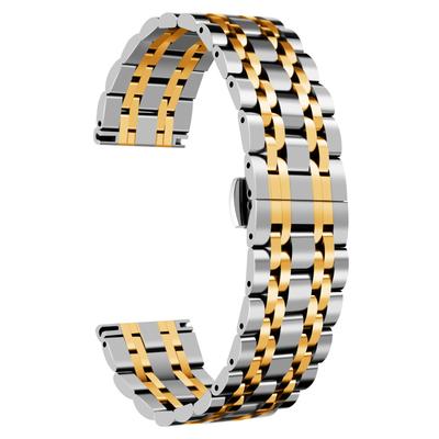 BINLUN Stainless Steel Watch Premium Replacement Strap for Men and 7 Colors Rose Silver Rose Silver 13 Sizes Band, Women, (Gold, Silver, Black, Gold,