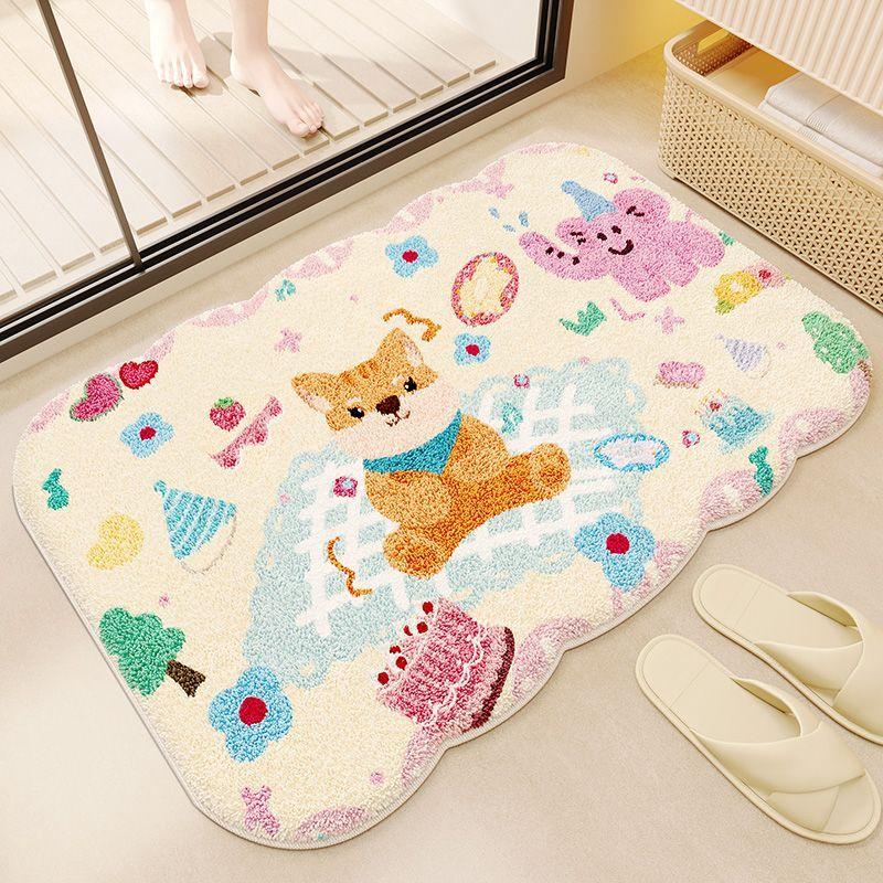 Dopamine bathroom door carpet floor mat toilet toilet water absorption non-slip dust removal foot pad imitation cashmere