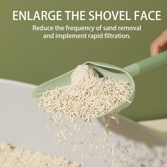 Cat Litter Sifting Scoop Cat Poop Scooper with Detachable Long Handle Litter Sifting Shovel for Quick Cleaning Litter Box Cat Waste