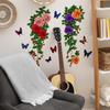 Greenery Flowers Leaves Bathroom Home Background Beautification Decoration Stickers