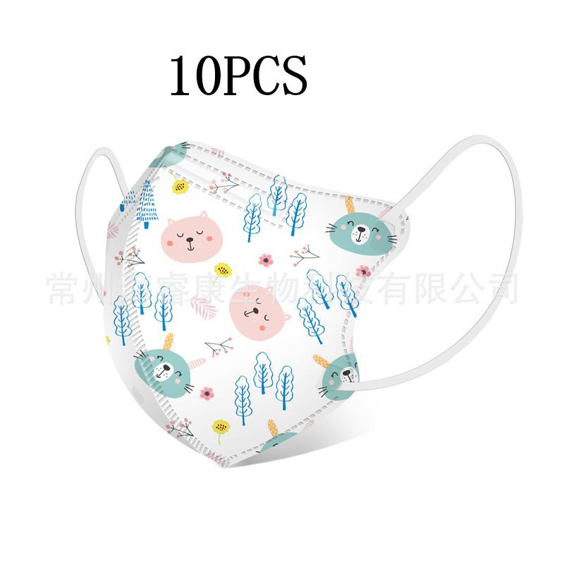 10PCS/50/100PCS Mascarillas Niños Disposable Face Masks 4Lys Filter Anti Dust Flu Fabric Melt Protective Breathable Mouth Masks
