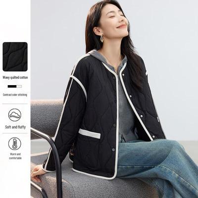 Handu Yishe Women's Color-Block Padded Winter Jacket
