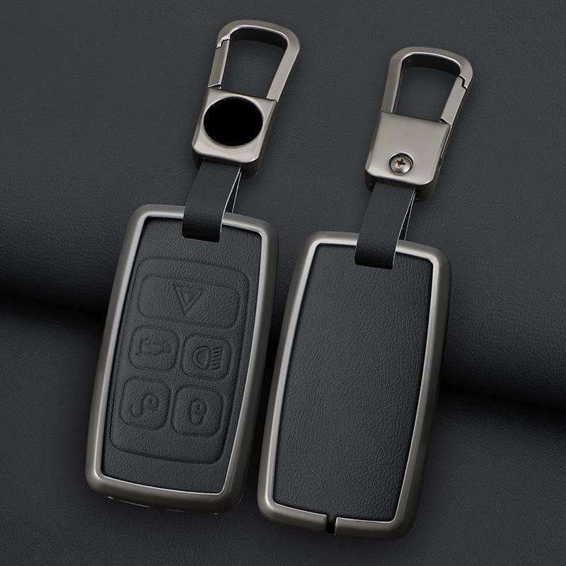 Interior Mouldings Zinc Alloy Car Leather Key Case Cover For Jaguar XF XJ XE S-Type F-Type X-Type F-Pace I-Pace E-Pace Android X