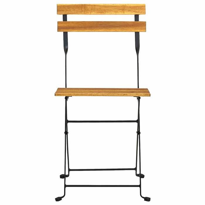 Maison Exclusive - Chaises pliantes 2 pièces en acier et bois d'acacia massif