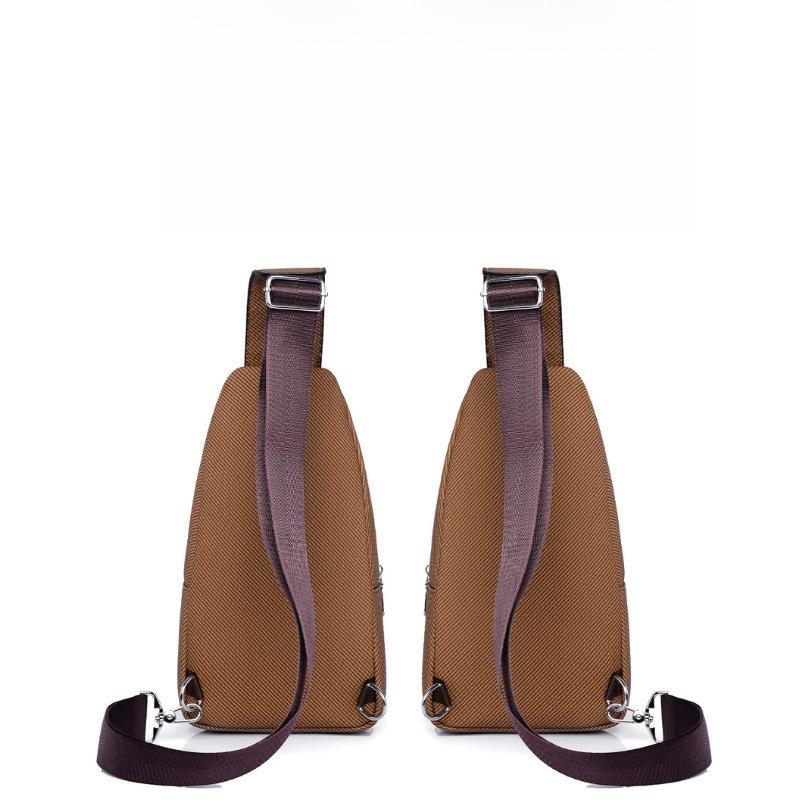 New Men's Fashion Crossbody Bag PU Leather Chest Bag, Handbag,Adjustable Shoulder Strap for Travel & Outdoor Activities