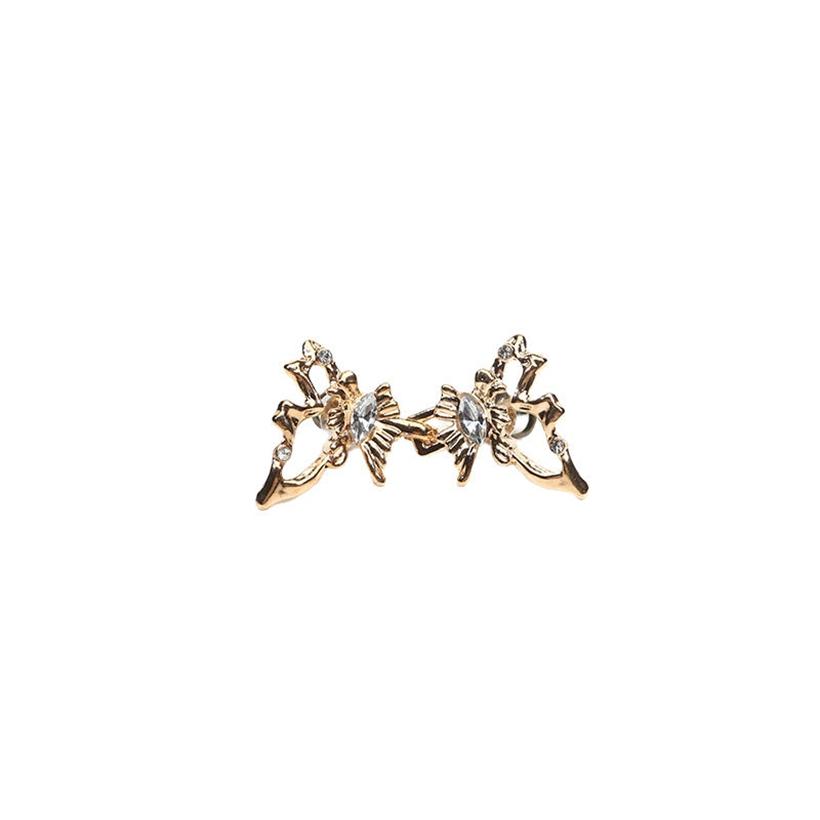 Women Vintage Rhinestone Butterfly Pant Waist Tightener Detachable Adjustable Jean Waist Button Buckle