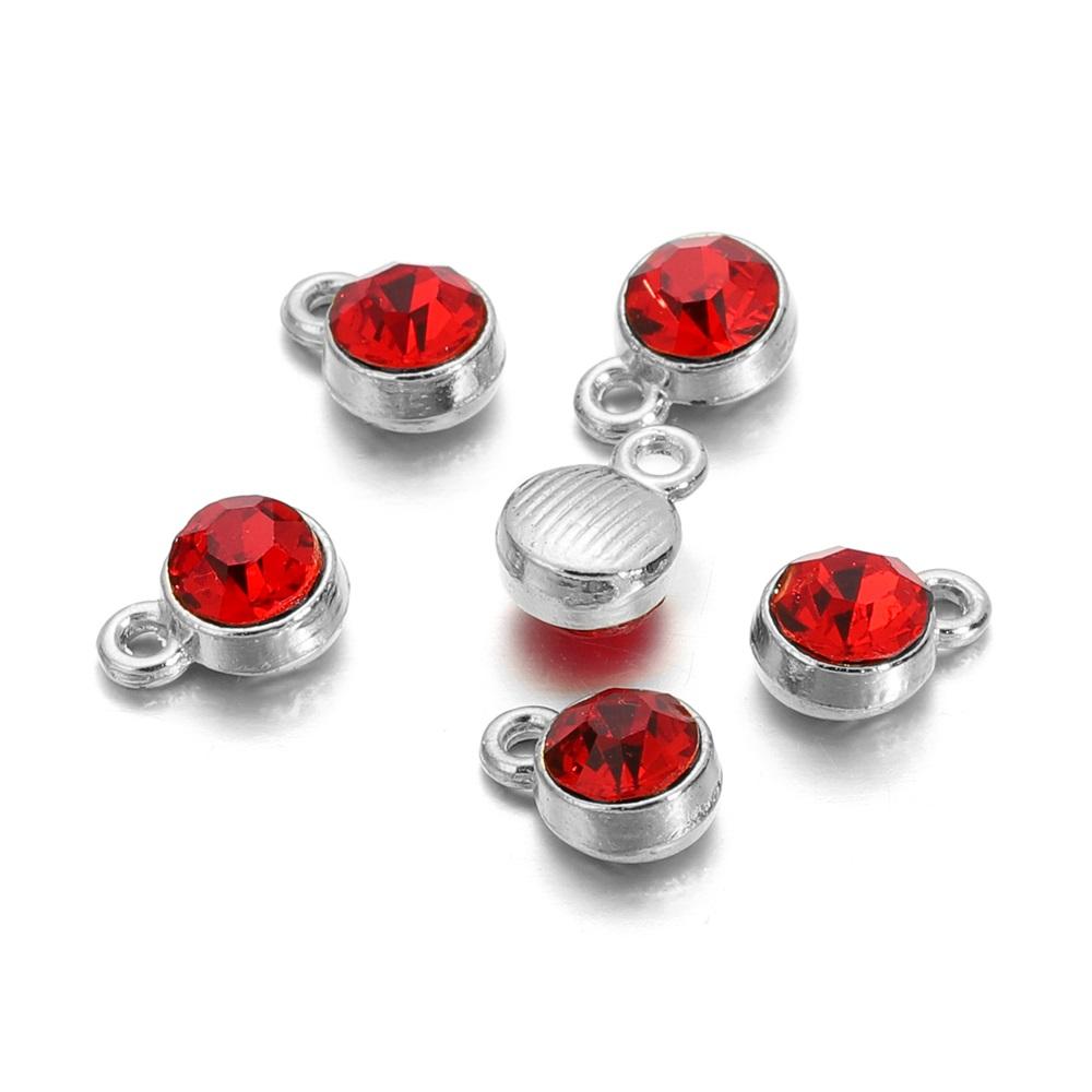 20Pcs/Lot Colorful Crystal Birthstone Dangle Charms Necklace Bracelet Earring Keychain Pendant For DIY Jeweley Making Supplies