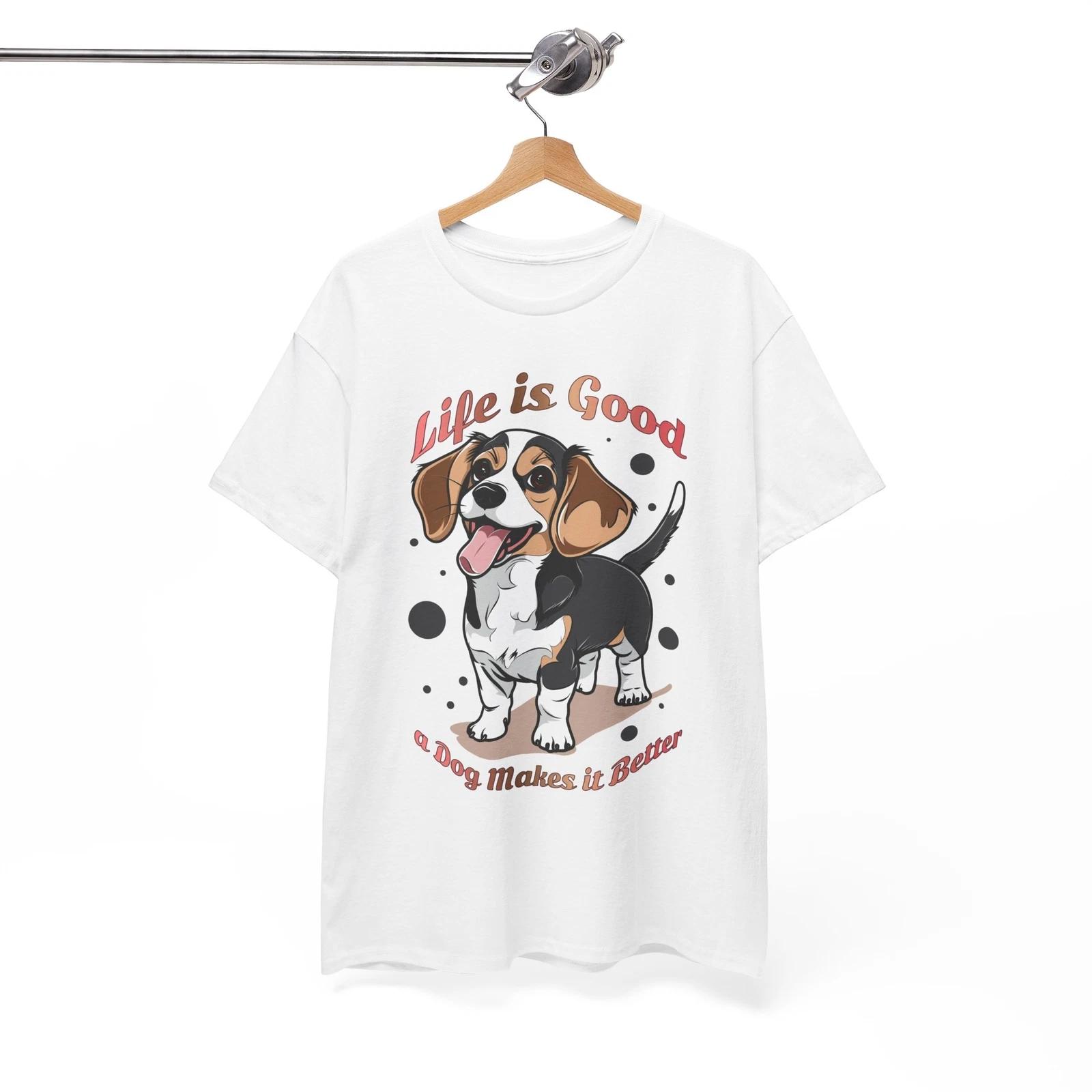 Laugh Out Loud T-Shirt - Funny Tee Life is Good a Dog Makes it Better S