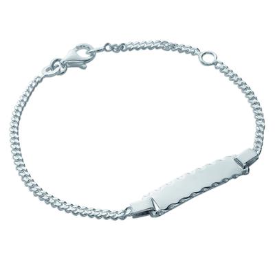 [L3805] - Rhodium-plated Silver 'Bambino' Bracelet - 16 Cm 5 Mm