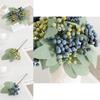 Artificial Blueberry And Green Faux Flower Arrangement For Home Decor And Wedding Centerpieces