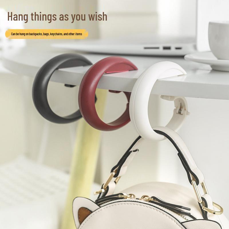Portable Table-Side Bag Hook for Classroom Desks