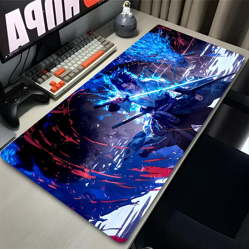 Mauspad Professionelles ESports Spiel-Mauspad NNaruto Sasuke Mauspad Anime Erweitertes Tastatur-Matte Notizbuch-Mauspad Comic Teppich