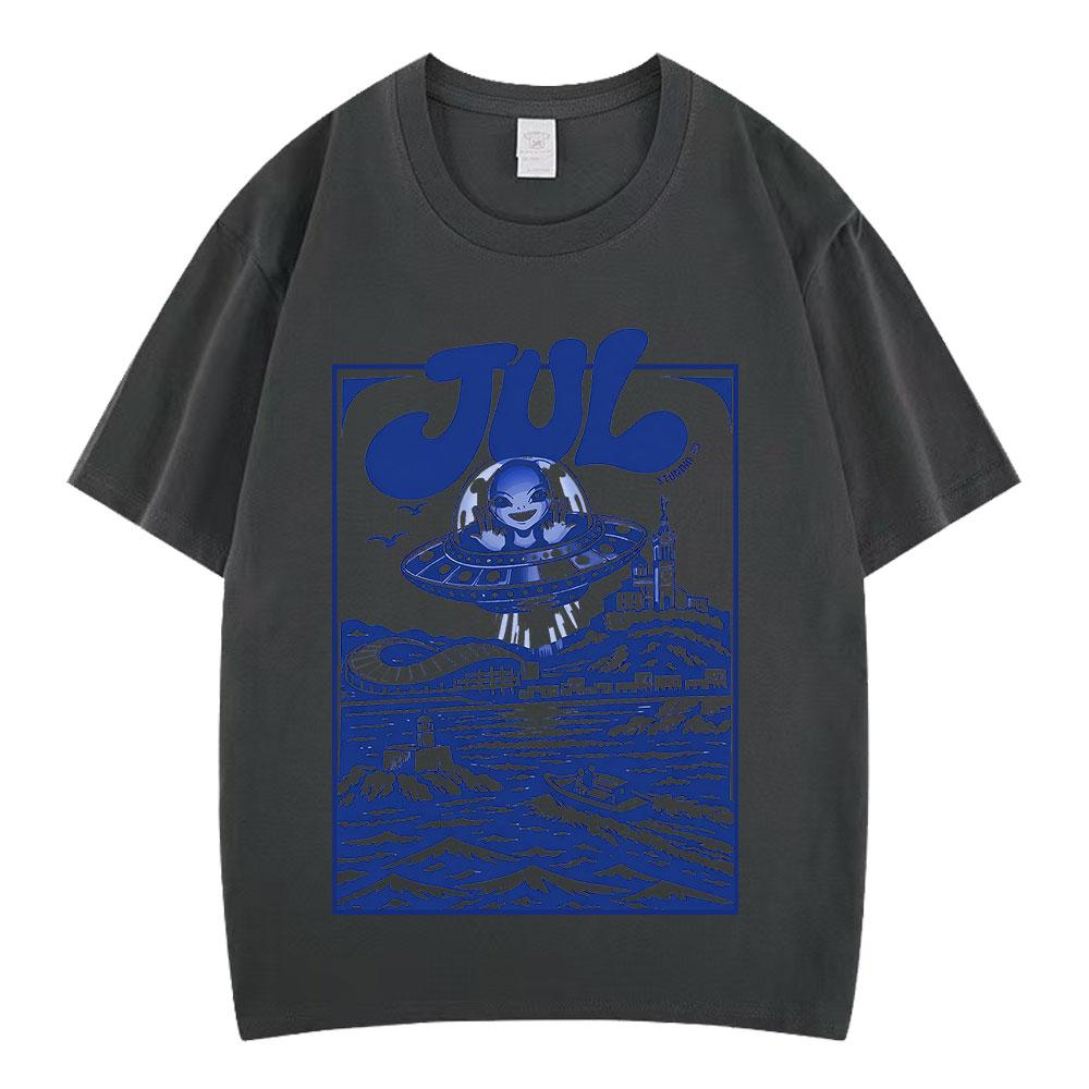 Rapper Jul Fashion Print T Shirt Unisex Women Hip Hop Tshirt Short Sleeve Loose Casual Cotton Oversized Aesthetic Trendy Tshirts