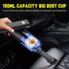 5V 60000RMP Folding Car Vacuum Cleaner 50W Cordless Strong Suction Portable Mini Hand Vacuum LED Light Rechargeable for Car Interior Home