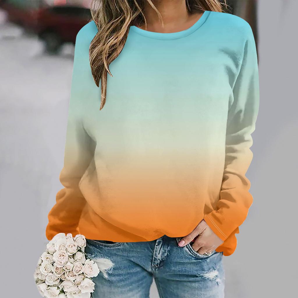 European and American Fashion  Women's Elegant V-neck Long Sleeve T-shirt