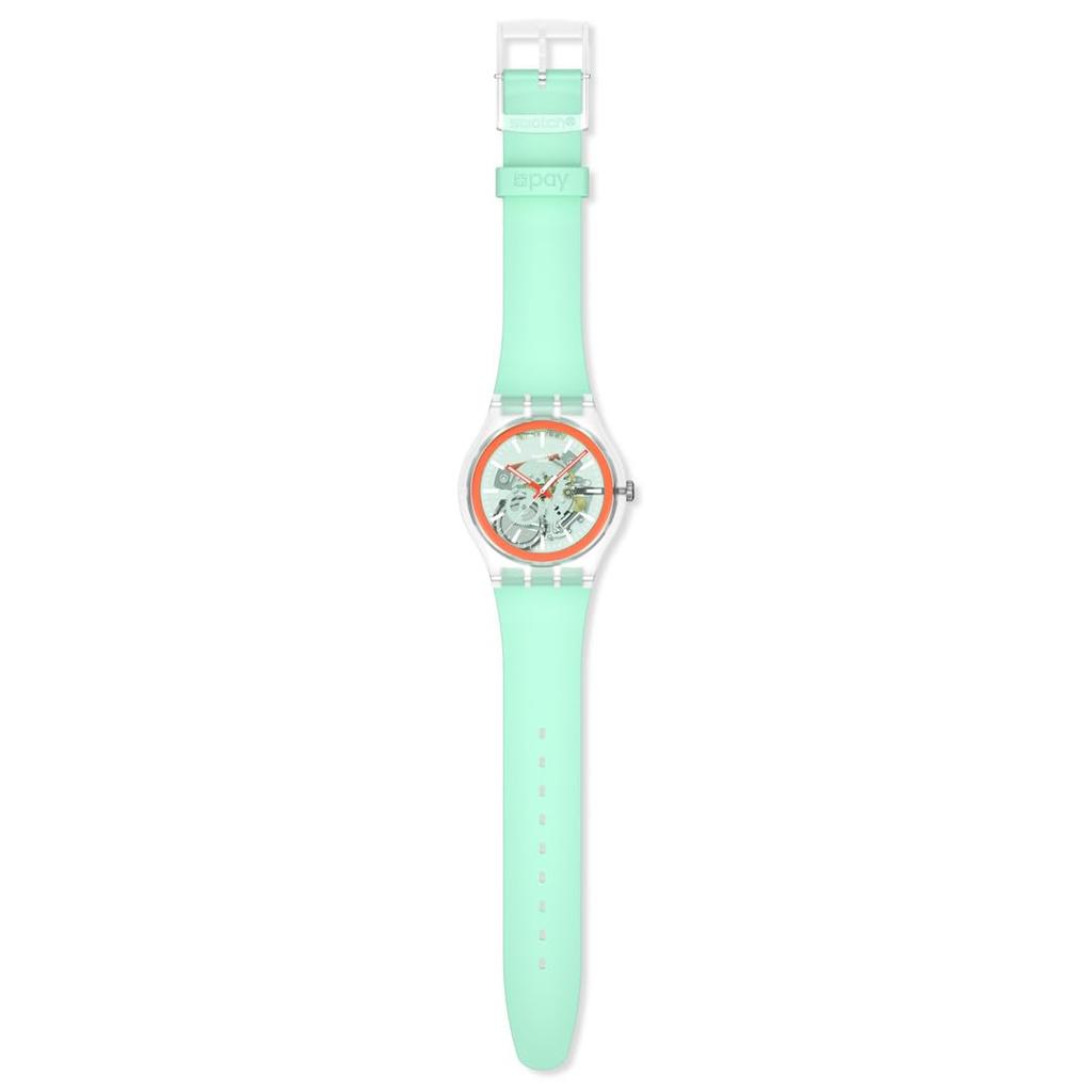 Swatch NEW GENT BIOSOURCED SWEETLY MINT PAY Green Watch, SO29K120-6000, Unisex,