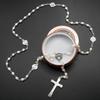 Mother-of-Pearl Rose Rosary In Four Major Hall Style, Imported from Italy