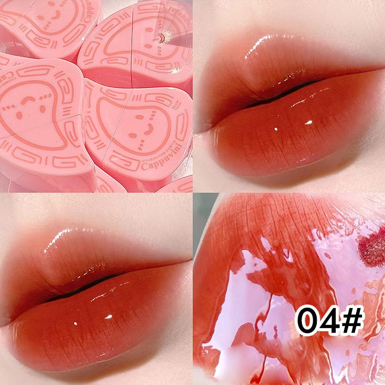 

CAPPUVINI Peach Lip Glaze Aqua Mirror Увлажняющий блеск для губ Макияж