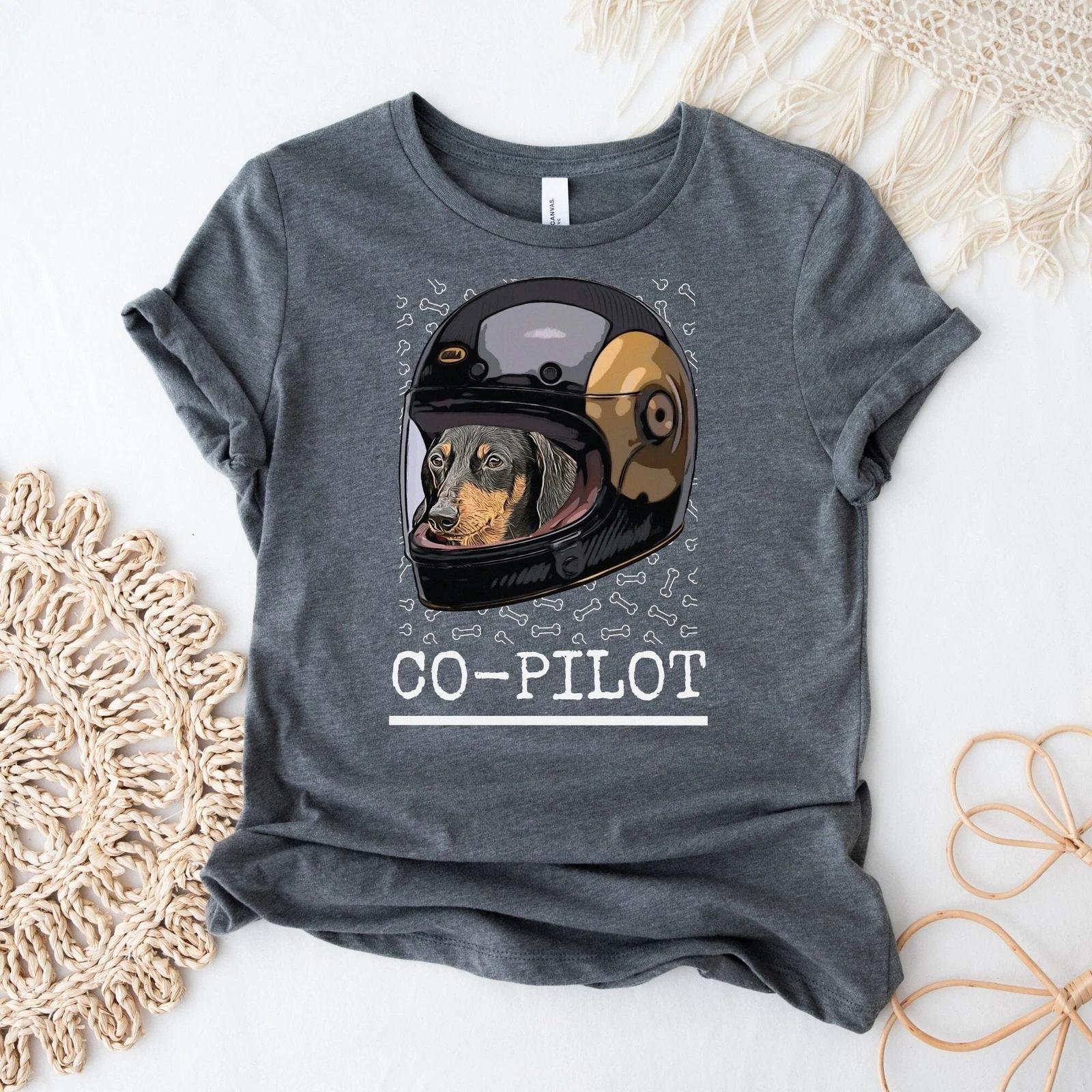 Dachshund  Dog is My Copilot  Shirt S