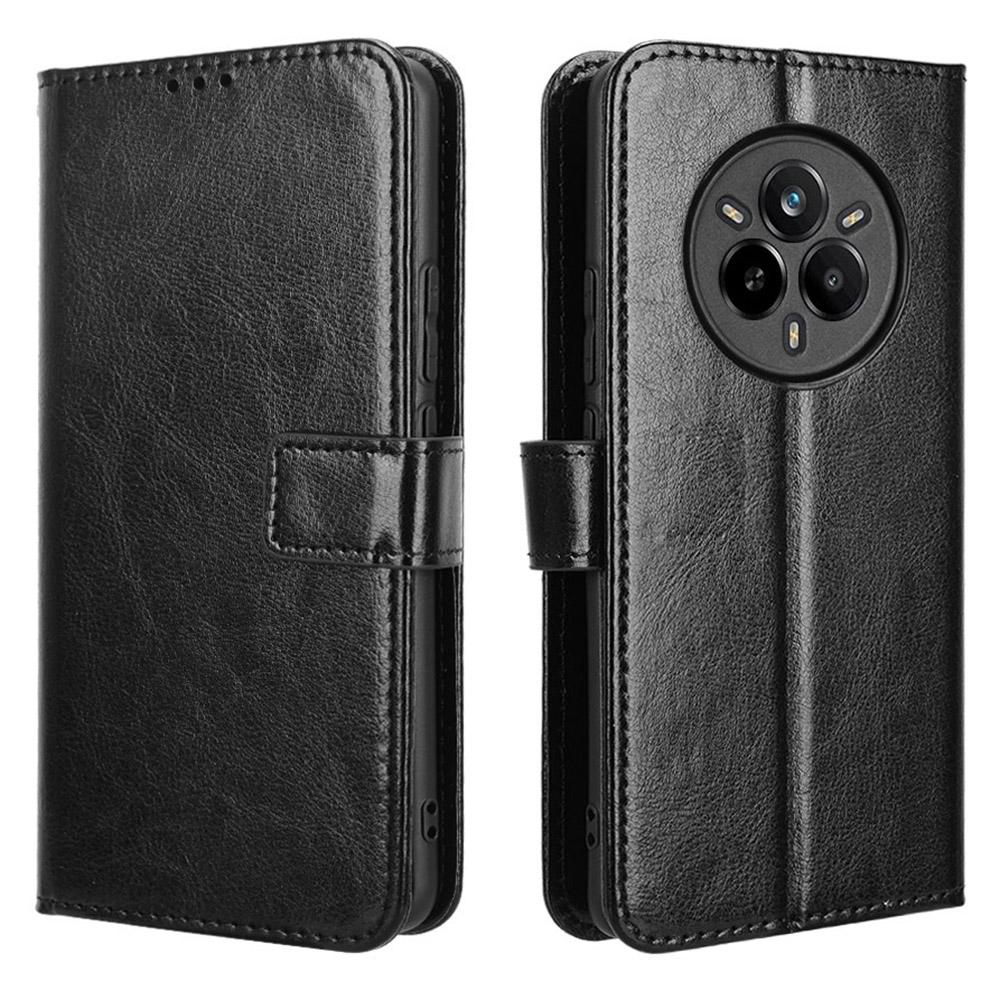 Pro Realme 14 Pro 5G Pouzdro Textura Crazy Horse PU Kůže Kryt Peněženka na Telefon