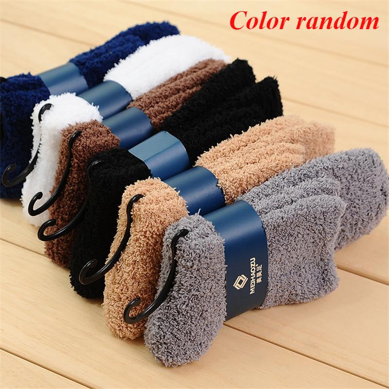 

Толстые шерстяные теплые мужские носки, зимние толстые носки из кораллового флиса, повседневные высокие эластичные носки для зимних ботинок, мягкие пушистые носки для пола 10 Pairs разноцветный