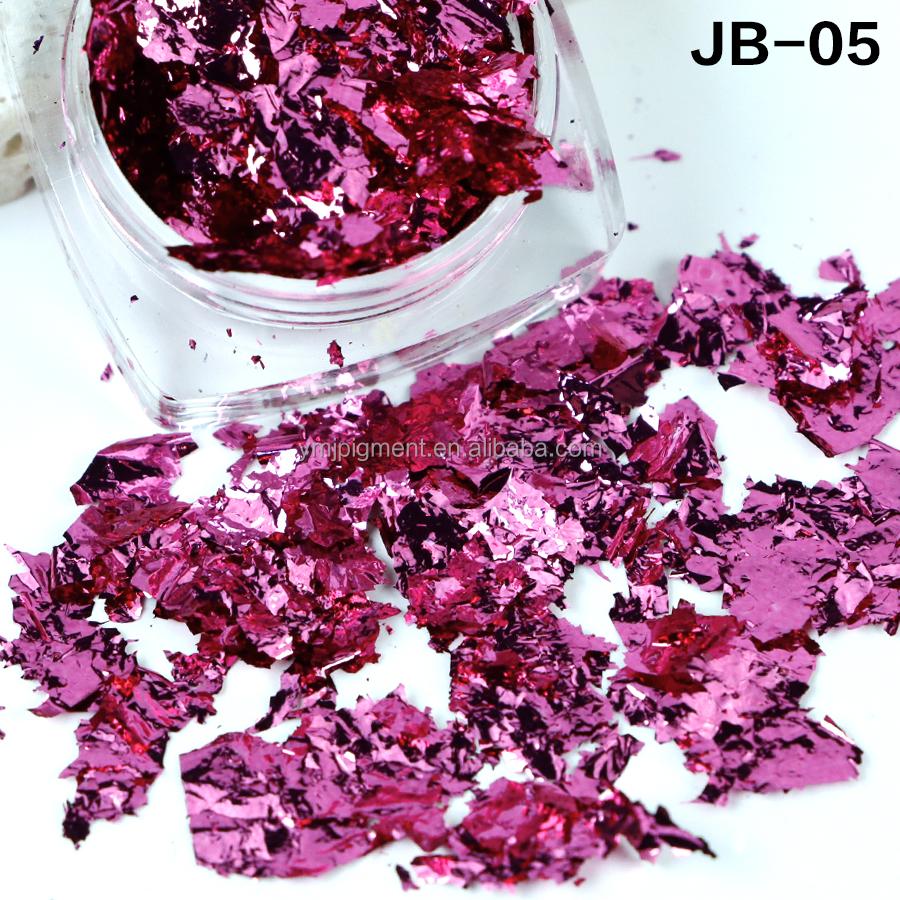 Bulk 50g Bag Nail Gold Foil Flakes Gold Leaf Flakes for Resin Crafts Slime Nail Art Painting Cake Gilding Decoration