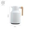 Homlly Rutto Insulated Double Walled Carafe Thermal Flask With Wood Handle (1L)