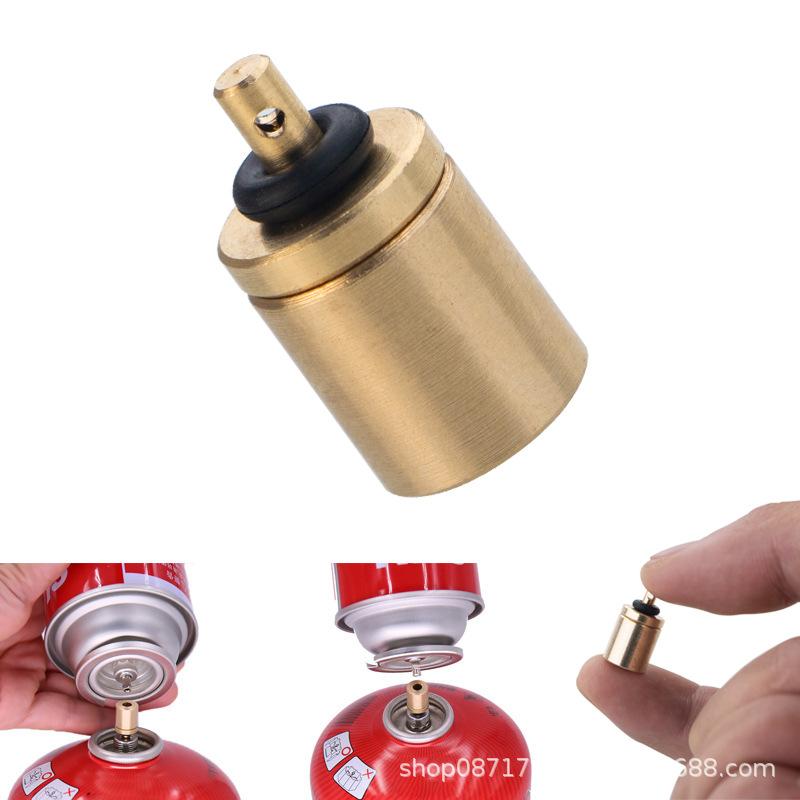 1PC Adaptador de recarga de gás para enchimento de botijão de butano, fogão de acampamento ao ar livre, cilindro de gás, acessórios para queimador de tanque de gás, mini válvula de inflação