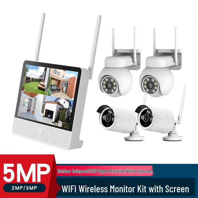 Wireless 4/8-Channel NVR Kit with HD Night Vision Cameras for Home & Commercial Use
