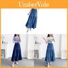 Denim High Waist A-Linien-Rock mit Vintage-Waschung für Sommer-Freizeitkleidung