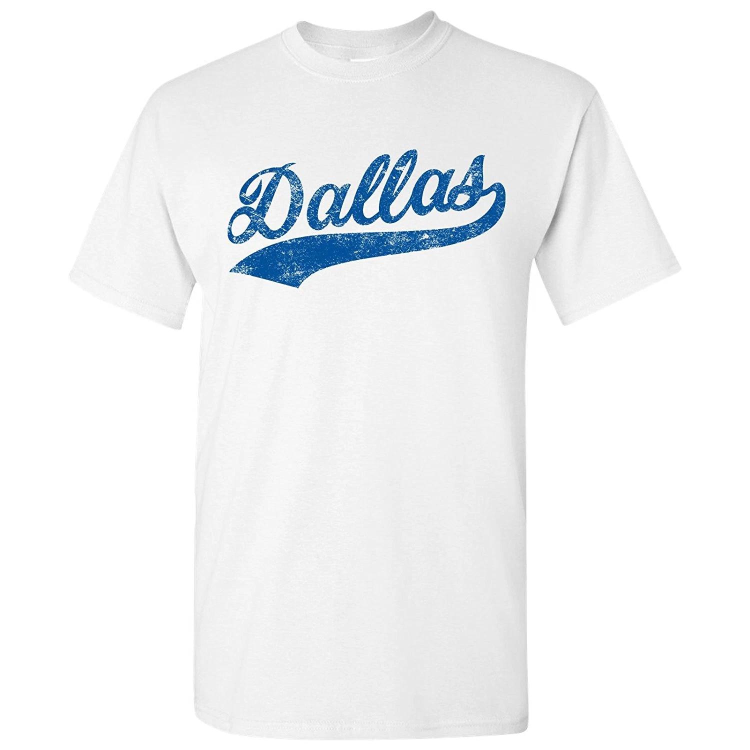 Dallas City Baseball Script - Home Run Men s T-Shirt - White XL