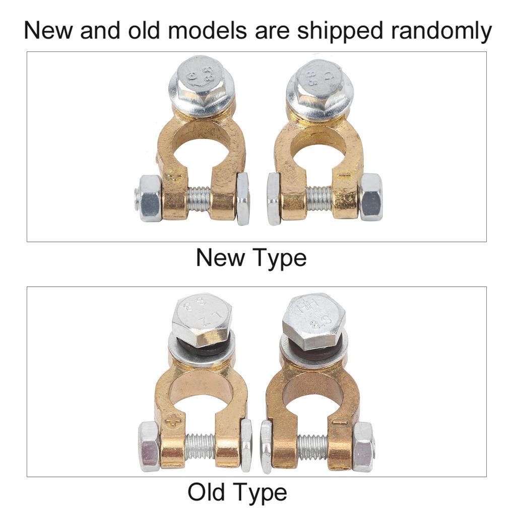2pcs Car Battery Terminal Clamp Connector Post 300A Large Current M10 Single Screw for Automobiles Trucks