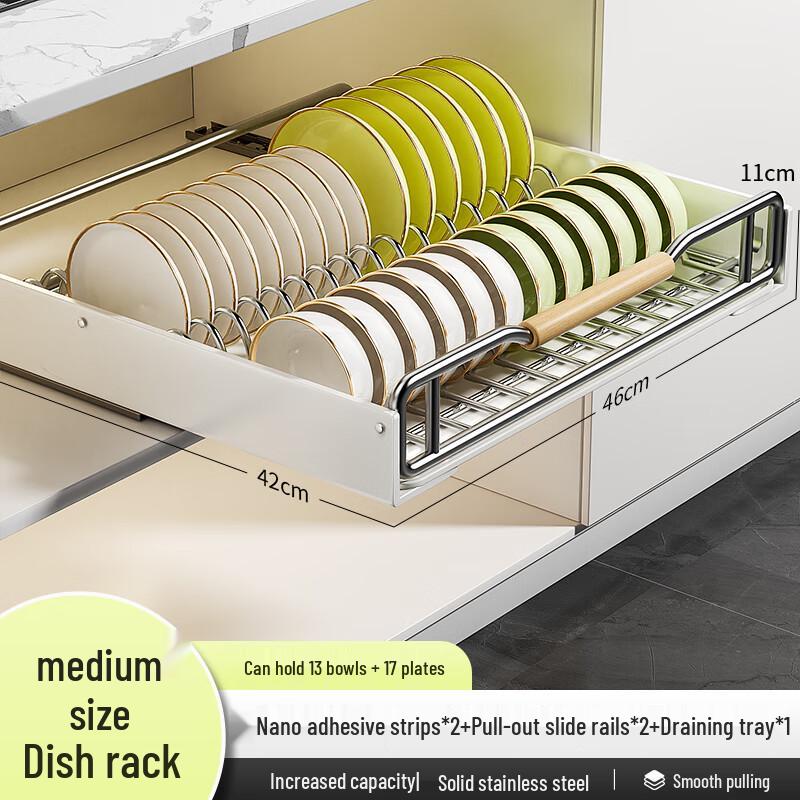 Kitchen Pull-out Dish Drying Rack