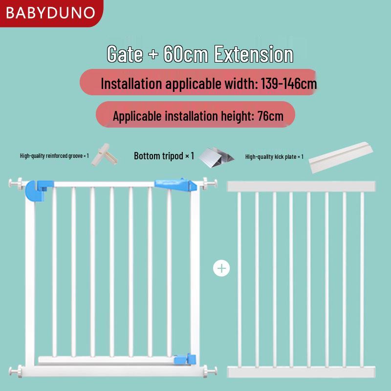 Child & Pet Safety Gate: No-Drill Stair & Door Guard Fence