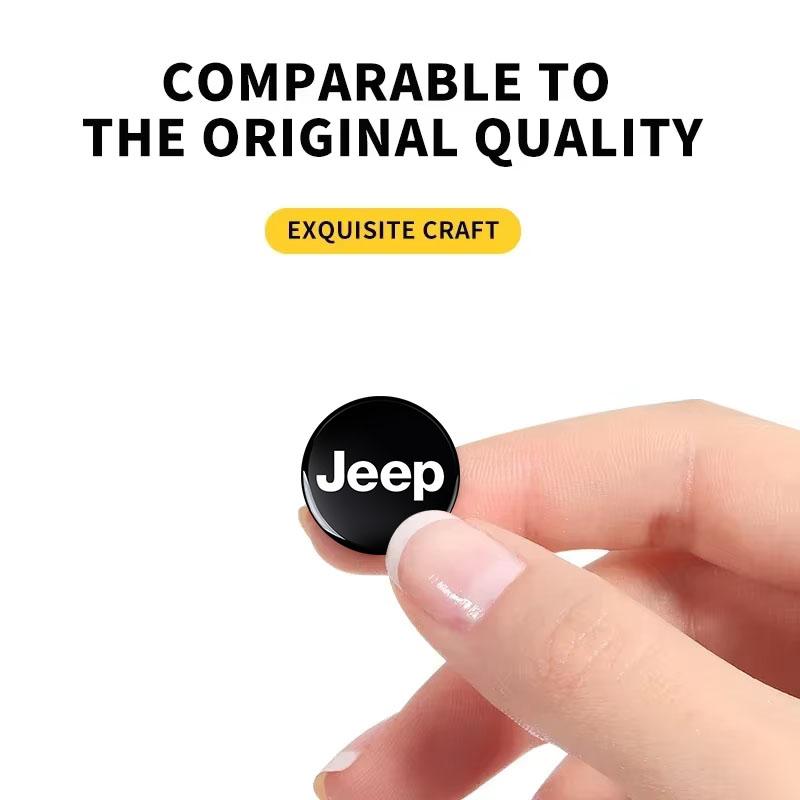Adesivi Emblema Accessori per Chiavi Auto Remoto 14MM per Jeep JK Gladiator Compass Renegade Grand Cherokee Wrangler