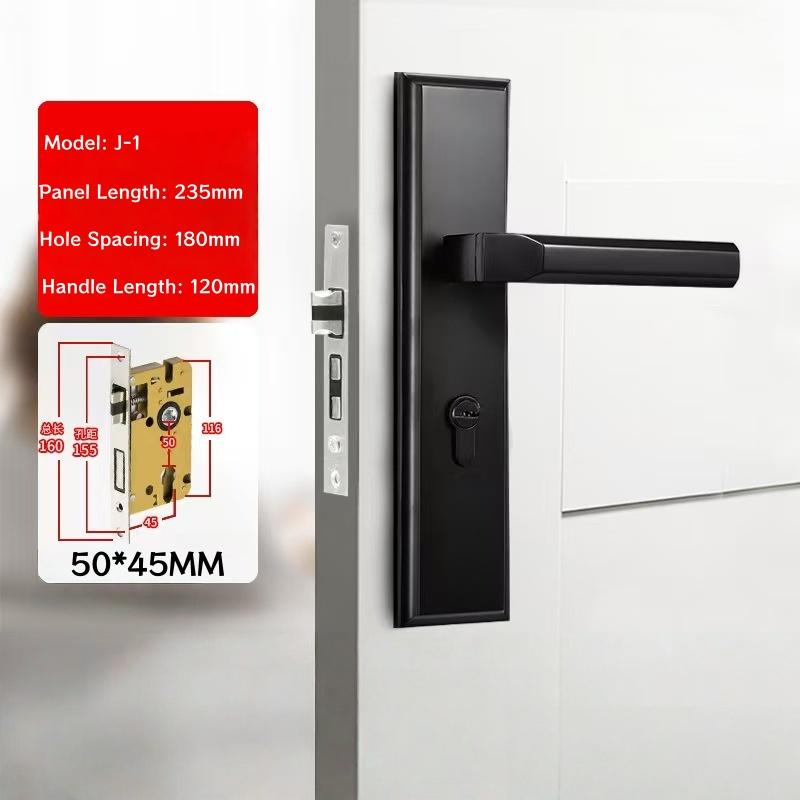 Modern Door Lever Handle With Lock, Keyed Entry, for Interior Doors, Polished Stainless Steel Finish Privacy Door Knob Lock Set