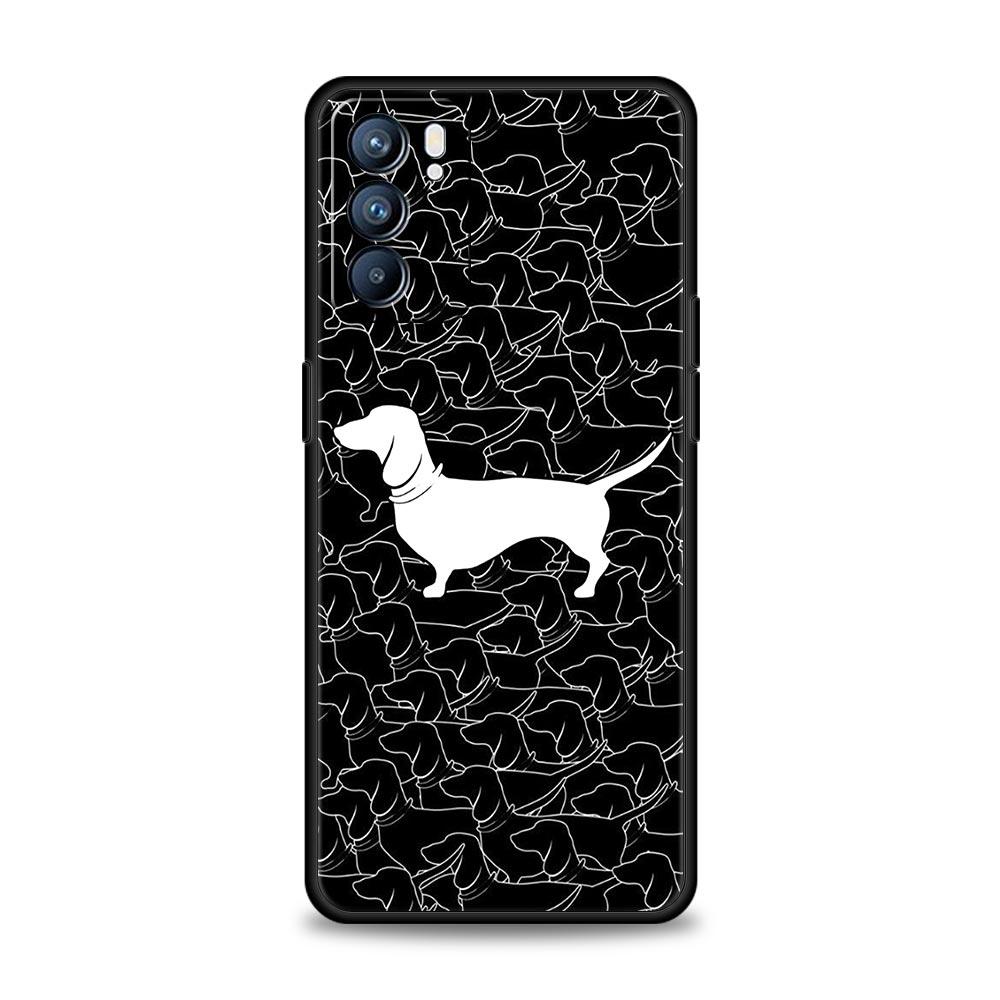 Custodia per Telefono Cane Bassotto per Oppo Reno8 Reno7 Reno6 Pro A54 5G Find X6 X5 A53 A52 A9 A15 A95 A17 A16 A74 A57 A31 Copertura