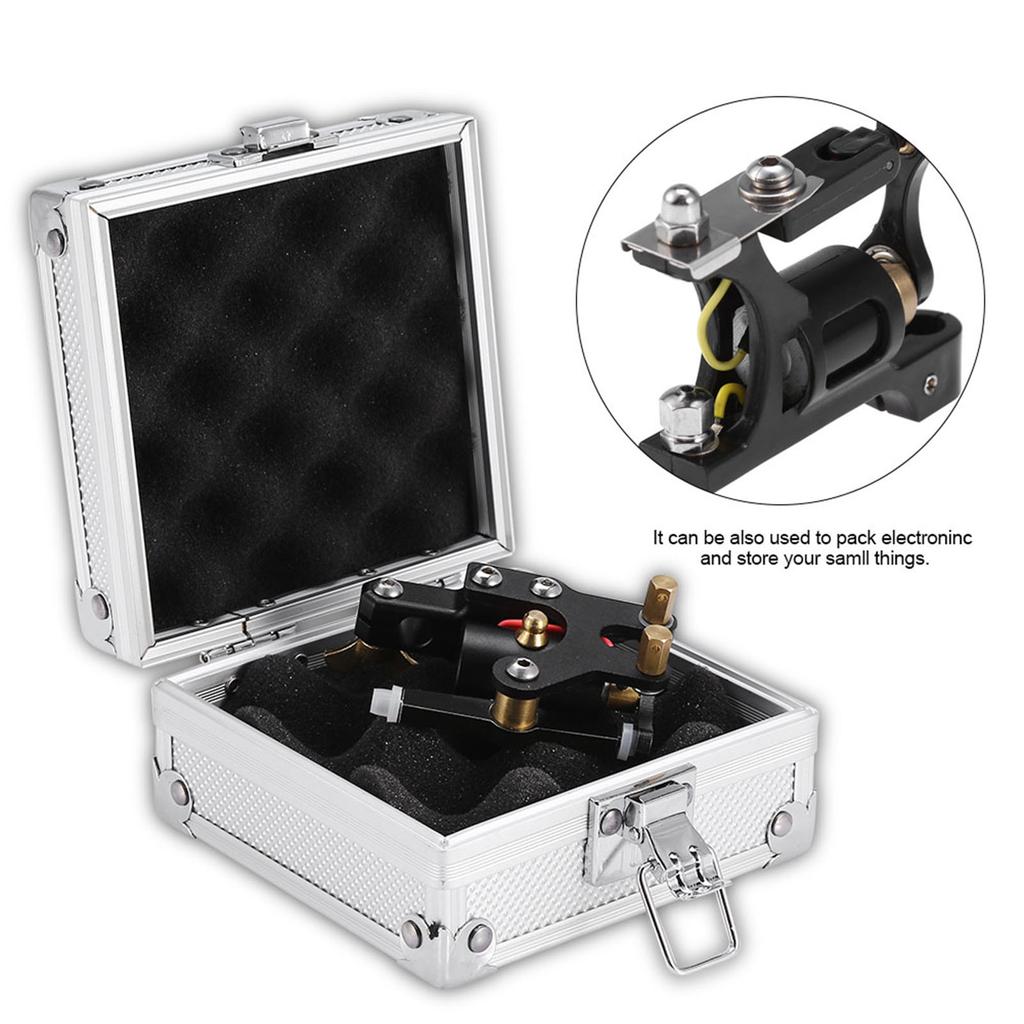 Aluminum Alloy Machine Case   Storage Box with Lock for Moving Coil Machines Electronics Silver 11X11X6Cm