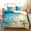 Ocean Beach Starfish Duvet Set Set Seaside Bedding Set Queen Bedding Set Boys Girls Bedroom Decoration Bedding Set