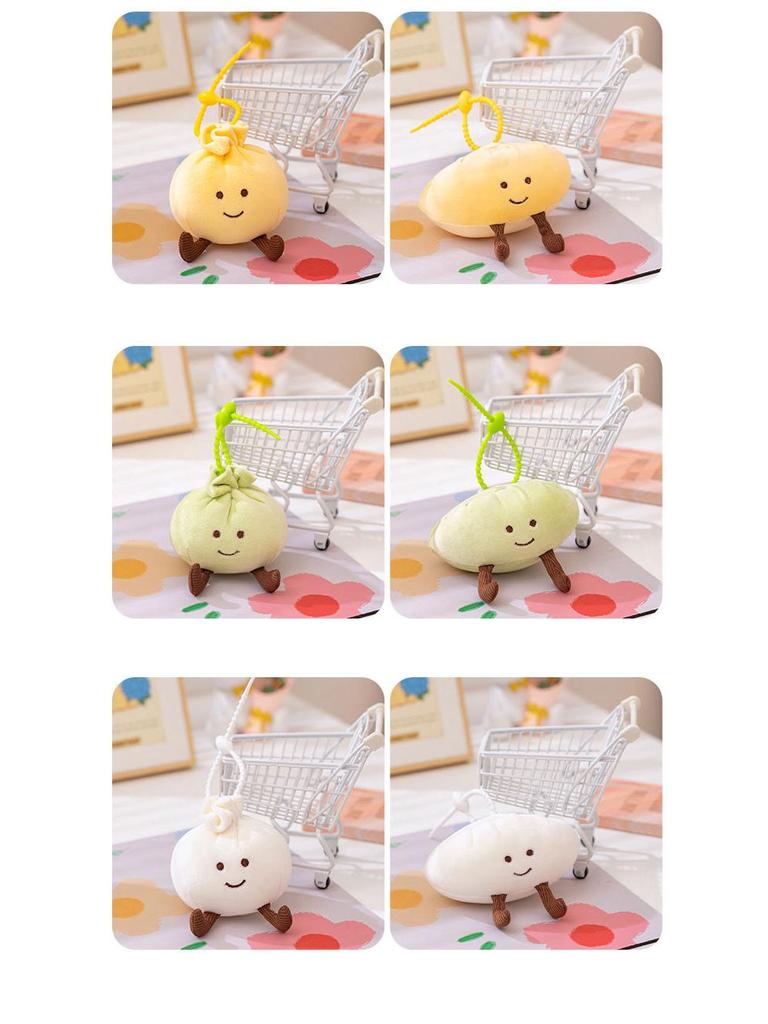 Creative Colorful Baozi Dumpling Plush Pendant Doll